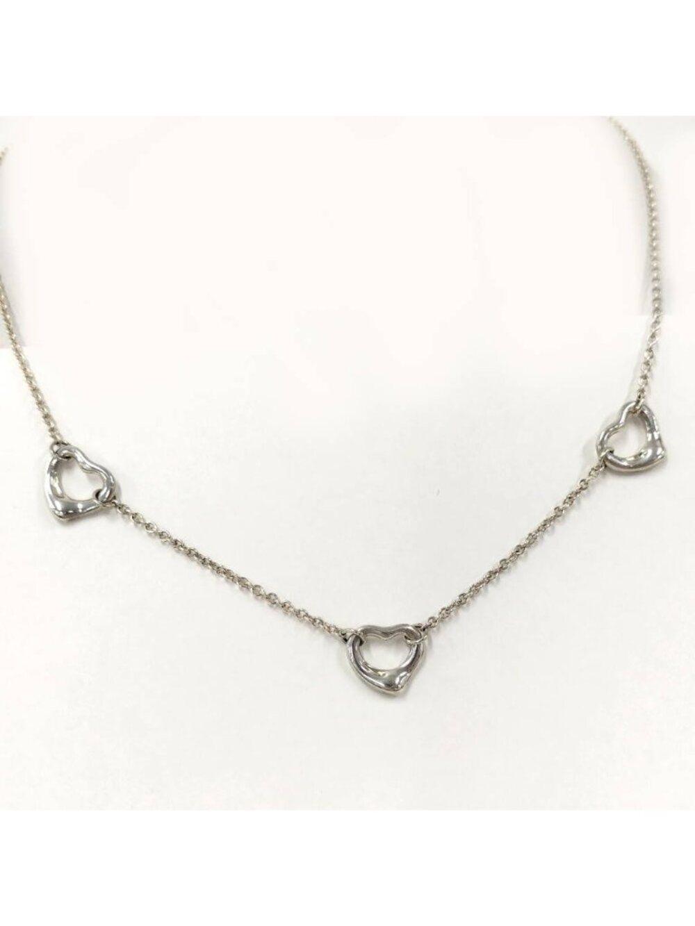 Tiffany & Co Open Heart Necklace Elsa Peretti Silver